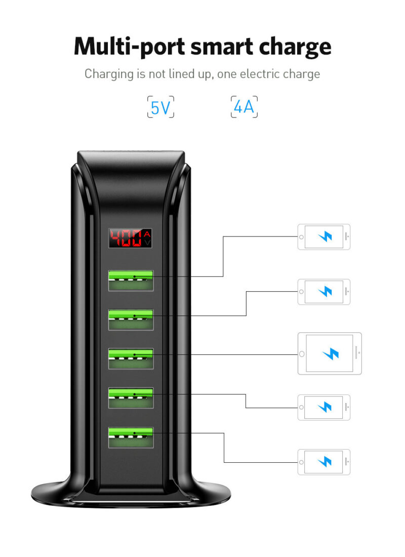 USB five-port smart charger - Image 6