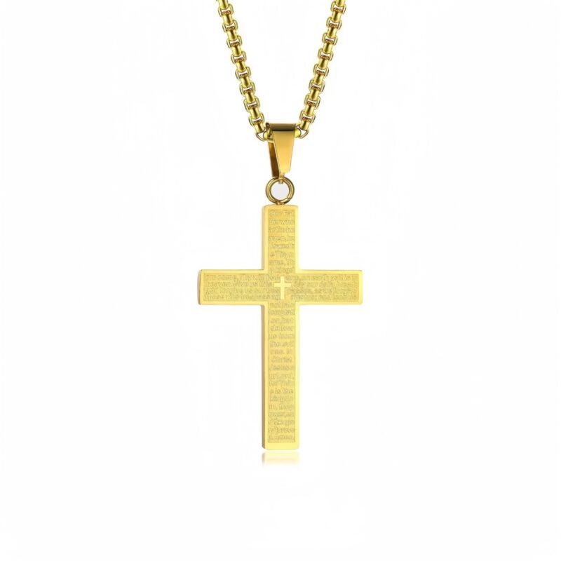 Personality English Cross Titanium Steel Men's Pendant - Image 3